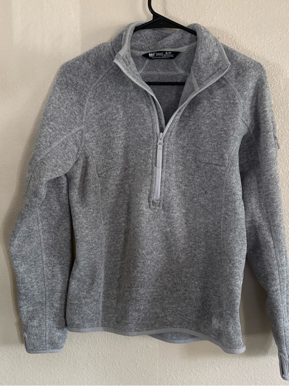 Helly Hansen women’s  Light Gray Zip-Up Fleece Pullover